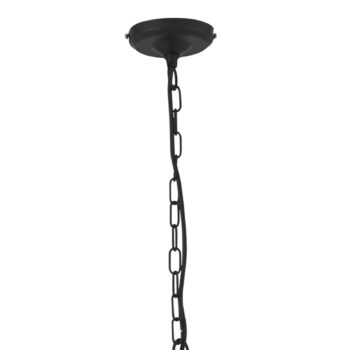 Závesné svietidlo Lantern, čierna, 4-plameňové