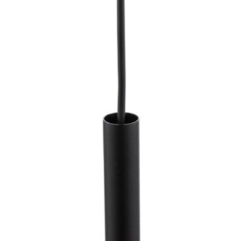 Závesné svietidlo Laser, 1-plameňové, čierne, tienidlo na lampu 49cm