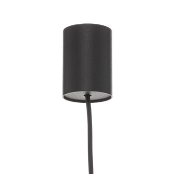 Závesné svietidlo Laser, 1-plameňové, čierne, tienidlo na lampu 49cm