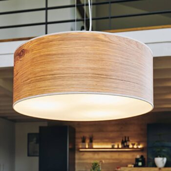 Závesné svietidlo LeuchtNatur Discus 55cm dub biely