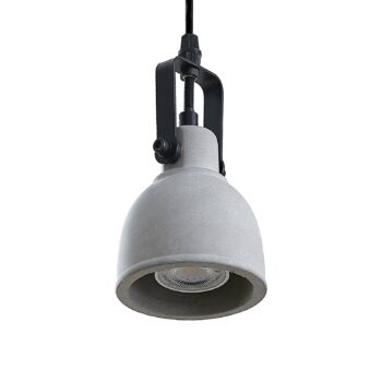 Závesné svietidlo Lindby Amilia, drevo/betón, 4 svetlá, 90 cm, GU10