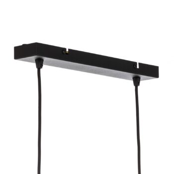 Závesné svietidlo Lindby Anito, čierna/zlatá, kov, 100 cm, E27