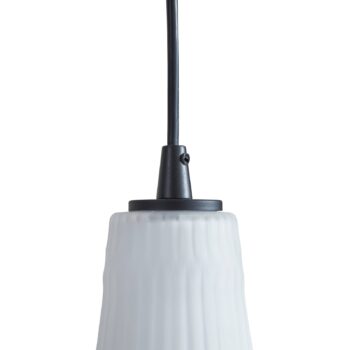 Závesné svietidlo Lindby Belarion, opál, 1 svetlo, sklo, Ø 23 cm