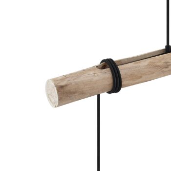 Závesné svietidlo Lindby Ferris, 4 svetlá, 90 cm, drevo, E27