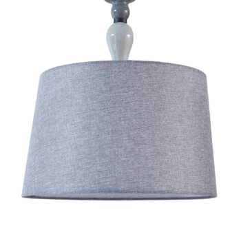 Závesné svietidlo Lindby Haldorin, sivá/čierna, textil, Ø 34 cm