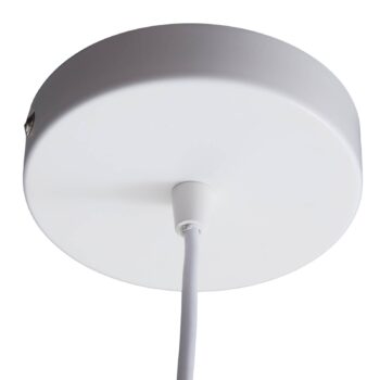Závesné svietidlo Lindby Heven, Ø 50 cm, biele, plast, E27