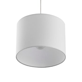 Závesné svietidlo Lindby Imarin, 3-svetelné, biele, textilné, 100 cm