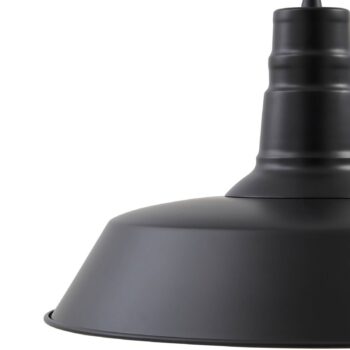 Závesné svietidlo Lindby Laylan, čierna/biela, Ø 46 cm, kov