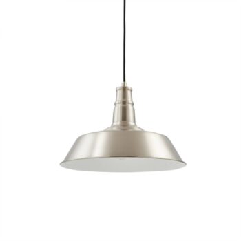 Závesné svietidlo Lindby Laylan, nikel/biela, Ø 36 cm, kov