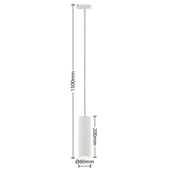 Závesné svietidlo Lindby Linaro, 20 cm, biele, 1-fázové, GU10