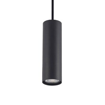 Závesné svietidlo Lindby Linaro, 20 cm, čierne, 1-fázové, GU10