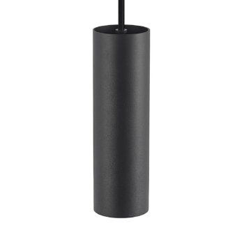 Závesné svietidlo Lindby Linaro, 20 cm, čierne, 1-fázové, GU10