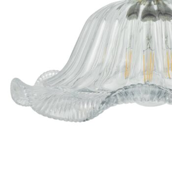 Závesné svietidlo Lindby Ludowika, transparentné, sklo, Ø25cm, E27