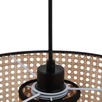 Závesné svietidlo Lindby Otso, výška 17 cm, bambus, E27