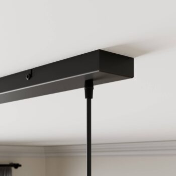 Závesné svietidlo Lindby Rangina, 100 cm, meď, 3 svetlá, sklo
