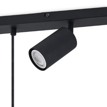Závesné svietidlo Lindby Sanad, 70 cm, 5 svetiel, čierne, GU10
