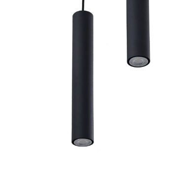 Závesné svietidlo Lindby Sanad, Ø 40 cm, 5 svetiel, čierne, GU10