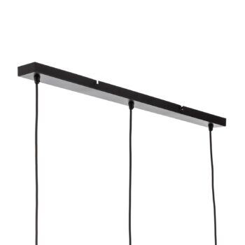 Závesné svietidlo Lindby Yaelle, dĺžka 92 cm, 3 svetlá, ratan, E27