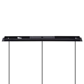 Závesné svietidlo Lucande Eirian, 90 cm, 3 svetlá, čierna, sklo