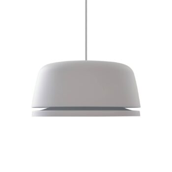 Závesné svietidlo Lucande LED Faelinor, biele, hliník, Ø 35 cm