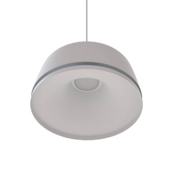 Závesné svietidlo Lucande LED Faelinor, biele, hliník, Ø 35 cm