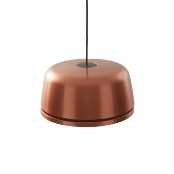 Závesné svietidlo Lucande LED Faelinor, meď, hliník, Ø 35 cm