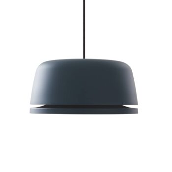 Závesné svietidlo Lucande LED Faelinor, modrá farba, hliník, Ø 35 cm
