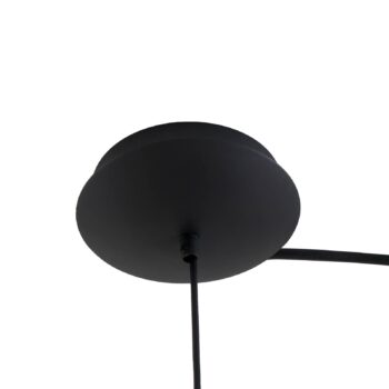 Závesné svietidlo Lucande LED Foco, čierna farba, kov, Ø 50 cm