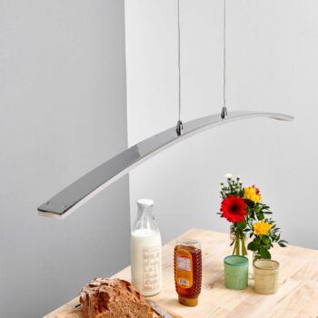 Závesné svietidlo Lucande LED Lorian, 99 cm, chróm, kov