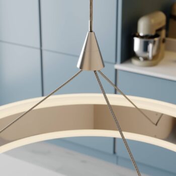 Závesné svietidlo Lucande LED Lyani, 115 cm, 3 svetlá, chróm, stmievateľné