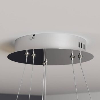 Závesné svietidlo Lucande LED Lyani, 60 cm, 2 svetlá, chróm, stmievateľné
