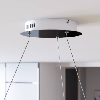 Závesné svietidlo Lucande LED Lyani, 80 cm, chróm, stmievateľné