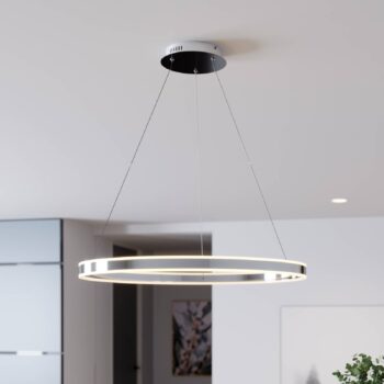 Závesné svietidlo Lucande LED Lyani, 80 cm, chróm, stmievateľné