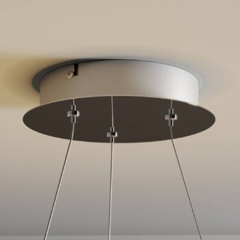 Závesné svietidlo Lucande LED Lyani, Ø 60 cm, chróm, stmievateľné