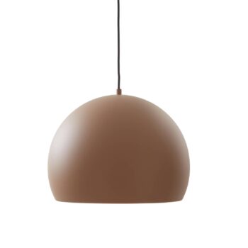 Závesné svietidlo Lucande LED Lythara, hnedá farba, Ø 40 cm, hliník