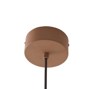 Závesné svietidlo Lucande LED Lythara, hnedá farba, Ø 40 cm, hliník