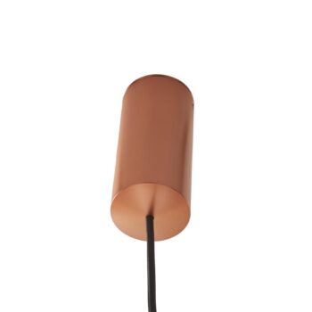 Závesné svietidlo Lucande LED Varineth, medená farba, hliník, Ø 11 cm