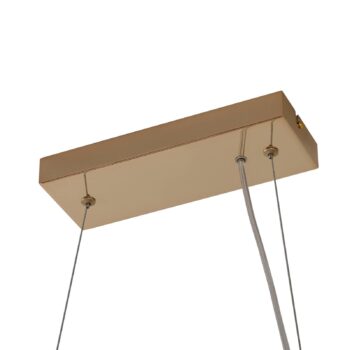 Závesné svietidlo Lucande Naelen, zlatá/jantárová, 125 cm, sklo, G9