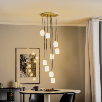 Závesné svietidlo Lucande Taylan 9-light rondel