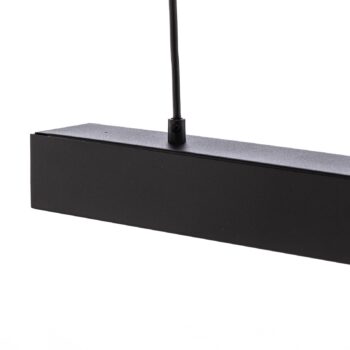 Závesné svietidlo Lungo, čierne, dĺžka 124 cm