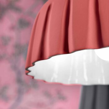 Závesné svietidlo Madame Gres keramické výška 18 cm ružová