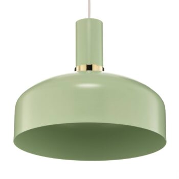 Závesné svietidlo Malmo s tienidlom na lampu v mätovo zelenej farbe