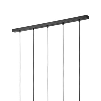 Závesné svietidlo Markus, opálové sklo/dubové drevo Dĺžka 100 cm 5 svetiel.