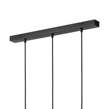 Závesné svietidlo Markus, opálové sklo/dubové drevo, dĺžka 60 cm 3 svetlá.