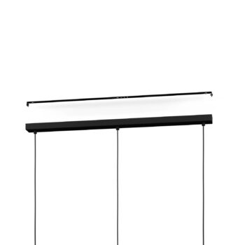 Závesné svietidlo Matlock, dĺžka 90 cm, sivočierna farba, 3 svetlá.