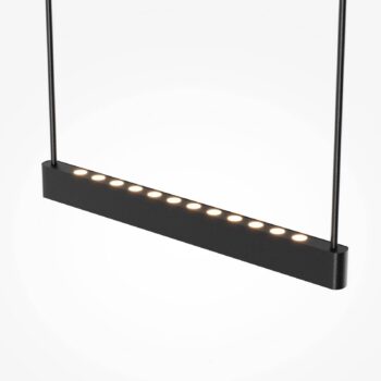 Závesné svietidlo Maytoni Ambience LED, Ø42cm, kov, čierna/biela