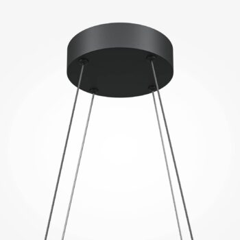 Závesné svietidlo Maytoni LED Halo, čierne, dĺžka 103,5 cm