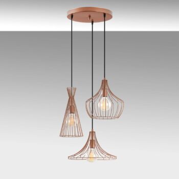 Závesné svietidlo Mezopotamya N-1298 3-light copper