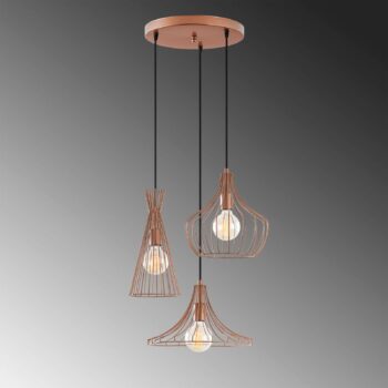 Závesné svietidlo Mezopotamya N-1298 3-light copper