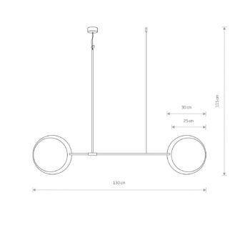 Závesné svietidlo Minimal z dubového dreva, 2-plameňové